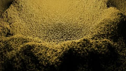 Moving circular ripples of sand texture. Design. 3D background with moving Illustration