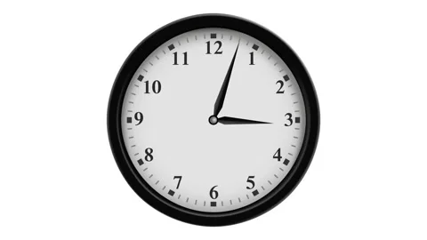 Moving Clock Animation Stock Footage 255964827