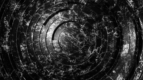 Moving clock-style black marble or granite radial pattern looping 3D animation Video stock 170542659