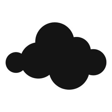 Moving cloud icon, simple style. Stock Illustration