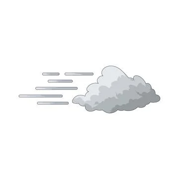 Moving cloud illustration Stock Illustration