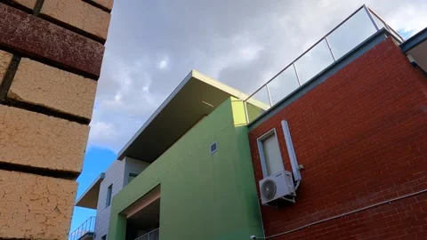 Moving Cloud Over Apartment Timelapse MOV Stock Footage 226310503