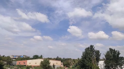 Moving cloud over building Stock Footage 146510812