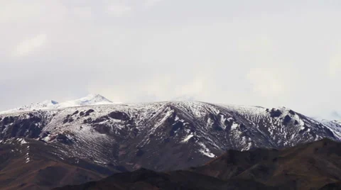 Moving cloud over Qilian snow mountains ,Qinghai, China. Stock Footage 56298465