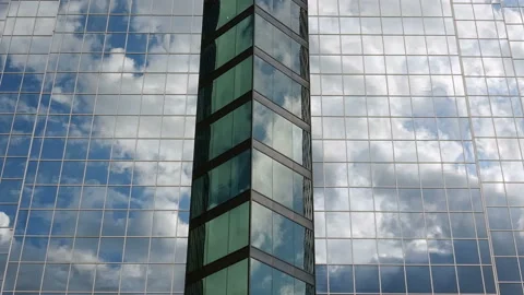 Moving cloud reflection on windows Stock Footage 137769784