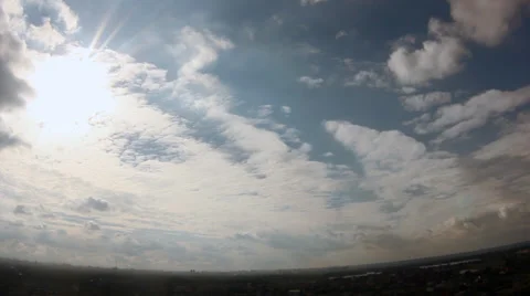 Moving clouds 2 Stock Footage 30487542