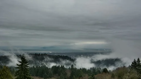 Moving Clouds Above City Time Lapse Stock Footage 45450665