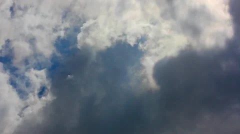 Moving clouds and blue sky Stock Footage 38728582