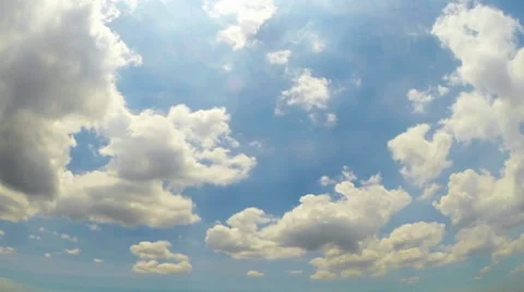 Moving clouds and blue sky time lapse. Stock Footage 39135455