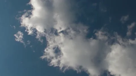 Moving clouds and blue sky time lapse Stock Footage 40911413