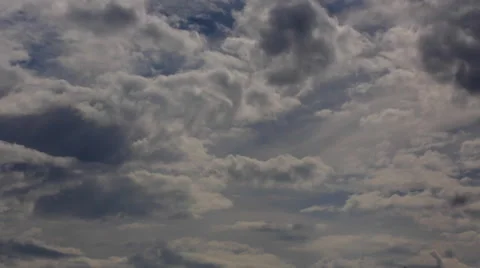 Moving clouds and blue sky time lapse Stock Footage 47323126
