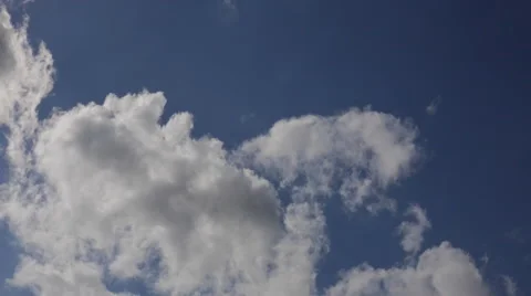 Moving clouds and blue sky time lapse Stock Footage 47323569