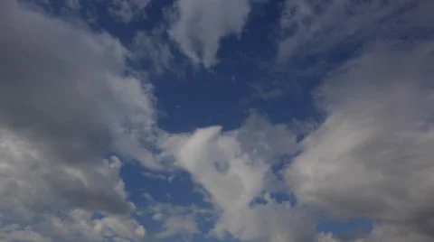 Moving clouds and blue sky time lapse Stock Footage 47323798