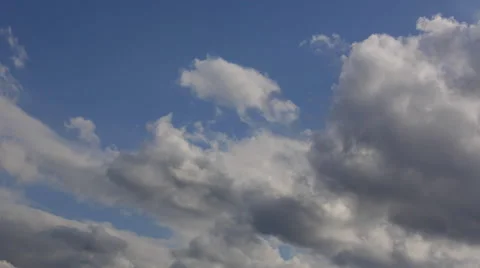 Moving clouds and blue sky time lapse Stock Footage 47323799