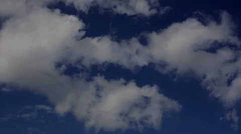 Moving clouds and blue sky time lapse Stock Footage 47324701