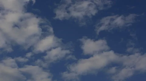 Moving clouds and blue sky time lapse Stock Footage 47325307