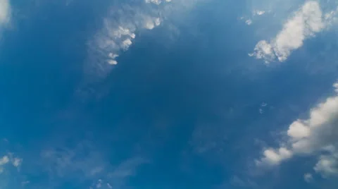 Moving clouds and blue sky Stock Footage 49410809