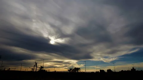 Moving clouds and blue sky time lapse. 库存影片 62272488