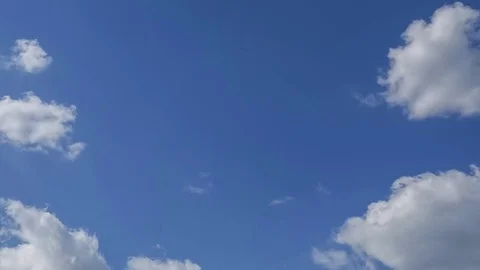 Moving clouds and blue sky time lapse Stock Footage 76183064
