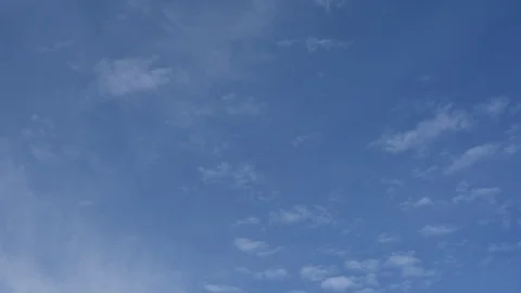 Moving clouds and blue sky time lapse Stock Footage 79866551