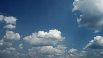 Moving clouds and blue sky time lapse. 4K Stock Footage