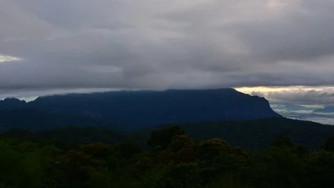 Moving clouds and blue sky time lapse at Doi Luang Chiang Dao Video stock 92109942