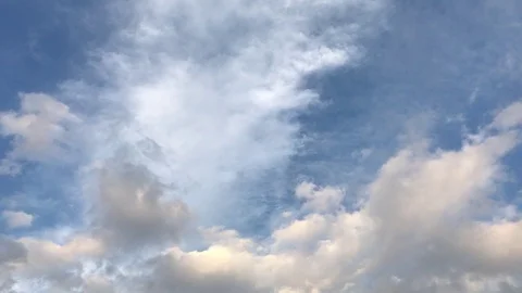Moving clouds and blue sky Stock Footage 111917864