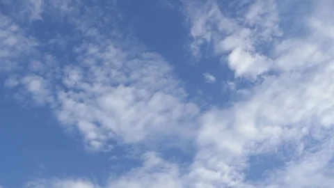 Moving clouds and Blue Sky Big White Clouds Weather Background Stock Footage 122266247