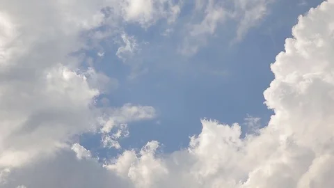 Moving clouds and blue sky.hd video Stock Footage 80770539