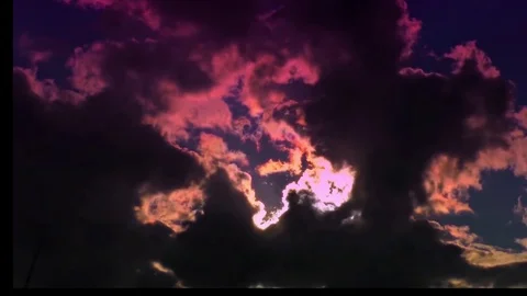 Moving Clouds and Dark Sky -  Time Lapse speed 22x Stock-Footage 79984027