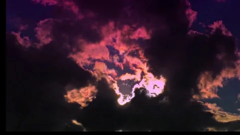 Moving Clouds and Dark Sky -  Time Lapse speed 15x Stock Footage 79984143