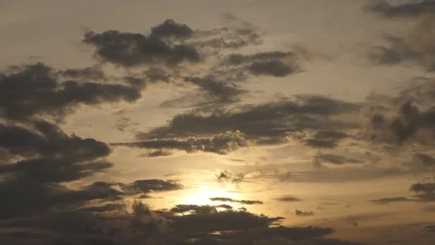 Moving clouds and evening sky. 4k Accelerate time Stock Footage 93071674