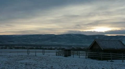 Moving Clouds and Farm Animals Stock-Footage 15468364