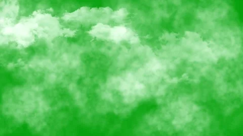 Moving clouds and fog motion graphics with green screen background Stock Footage 201859239