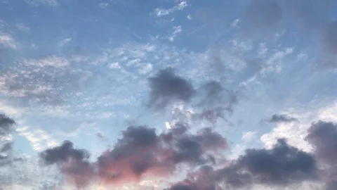 Moving clouds and sunset Stock Footage 111923528
