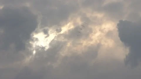 Moving clouds and White Clouds Weather Background Evening and storm. Stock Footage 151029768