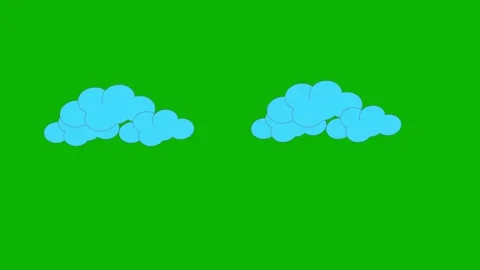 Moving Clouds Animation – Green Screen. Soft clouds drifting across the sky  Stock Footage 325495516