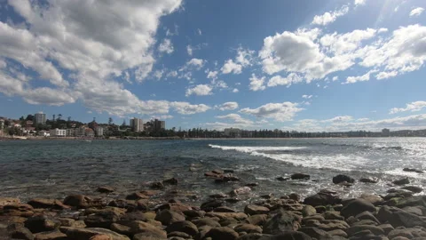 MOVING Clouds beach Stock Footage 165526957