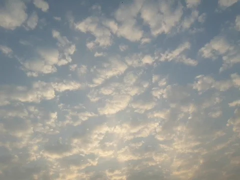 Moving clouds in the blue sky Stock Footage 123500468