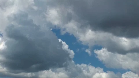Moving Clouds In The Blue Sky Stock-Footage 125642102