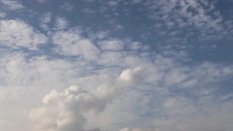 Moving clouds in blue sky Stock Footage 137726686