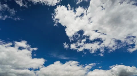 Moving clouds in the blue sky, timelapse Stock Footage 38332308
