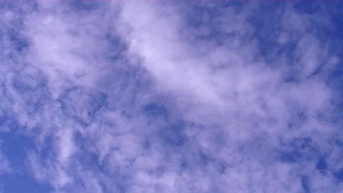 Moving clouds in the deep blue sky Stock-Footage 100437046