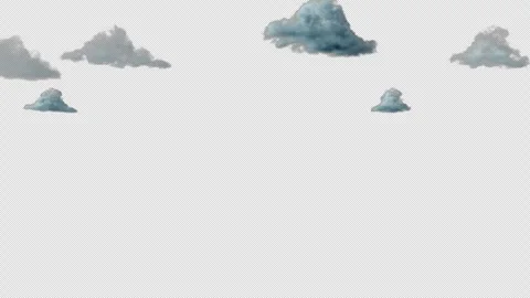 Moving Clouds Element Overlay on Transparent Background Vídeos de archivo 338079279