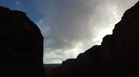 Moving Clouds in the Grand Canyon Stock Footage 40846655