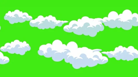 Moving Clouds green screen background. | Stock Video | Pond5