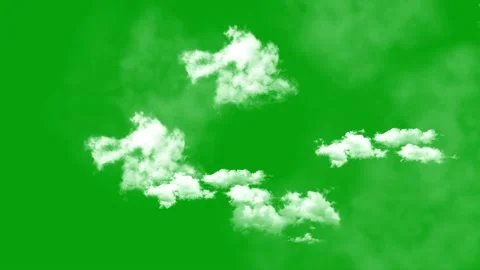 Moving clouds motion graphics with green screen background Stock Footage 145670574