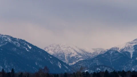 Moving clouds in the mountains of Siberia Stock Footage 106096652