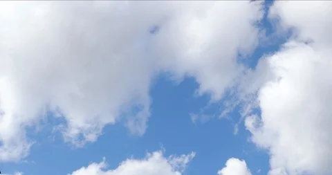 Moving clouds with normal speed of movement captured during sunny day Stock Footage 96129862