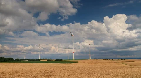 Moving clouds over a corn field Видео 68348263